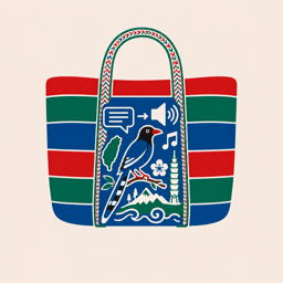 OpenFormosa BlueMagpie-TTS — Taiwan blue magpie woven-bag icon